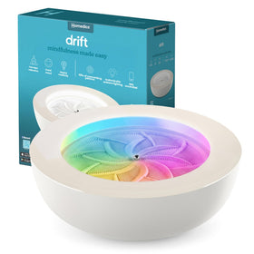 Homedics Drift Sandscape front view in cream enhances desk ambiance for mindful moments