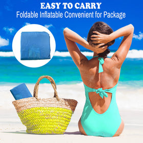 HomeKaren oversized pool float lounge pack-ready inflate and store