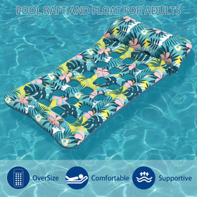 HomeKaren oversized pool float lounge side view shows stability and support
