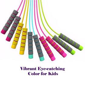 Homello jump rope in bright colors enhances visibility for group play.