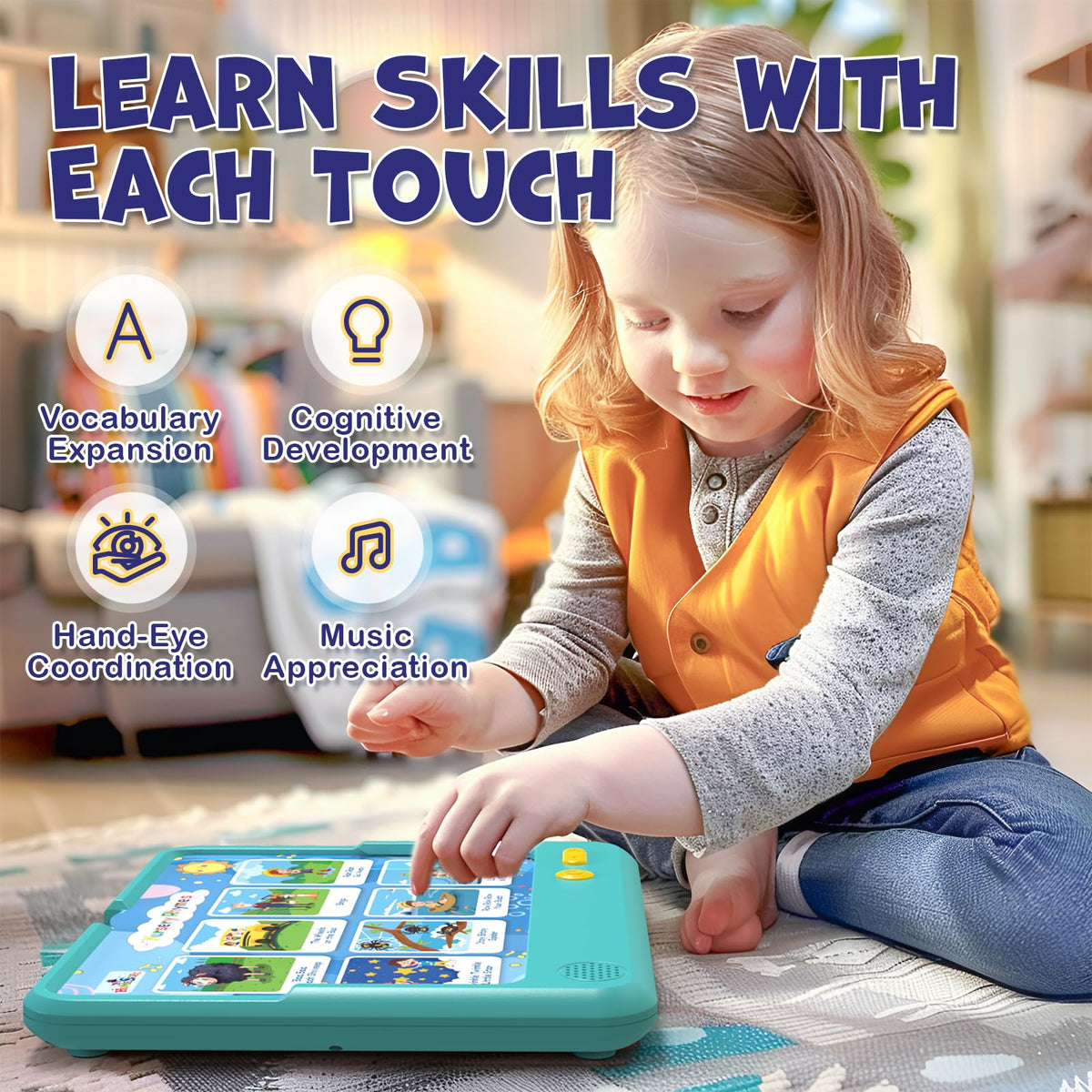 HOMESTEC Astro Pad nursery rhymes enhance listening and memory.