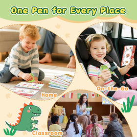 Homestec Dino Pen recharges via USB-C for classroom or travel use.