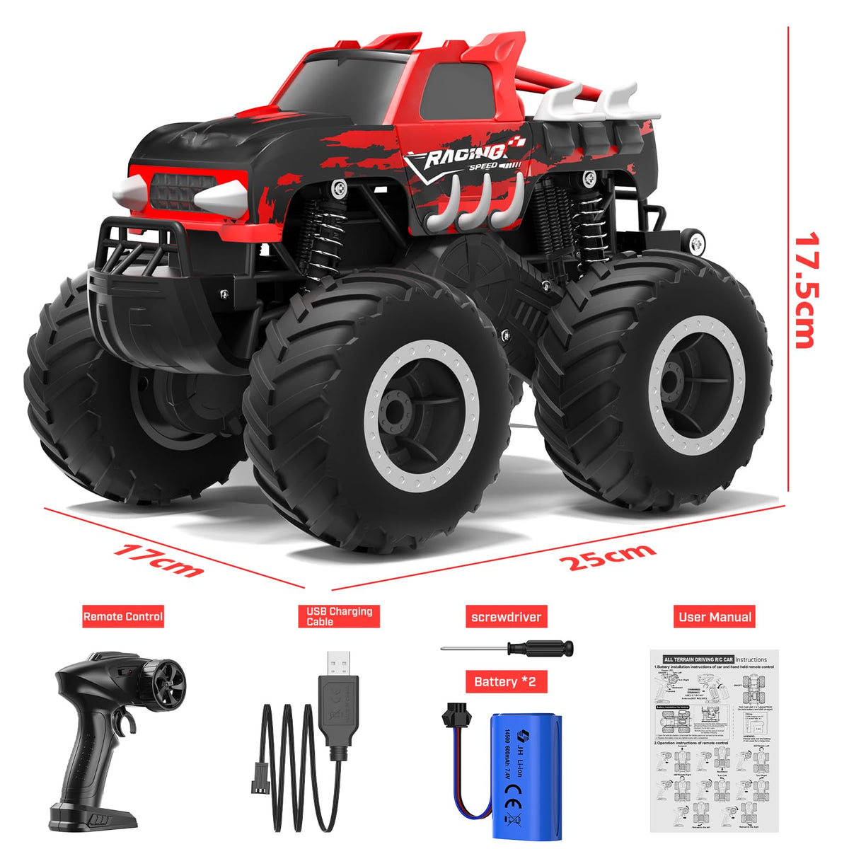 HOMETALL Amphibious RC car rear view showcases durable, crashworthy shell