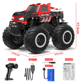 HOMETALL Amphibious RC car rear view showcases durable, crashworthy shell