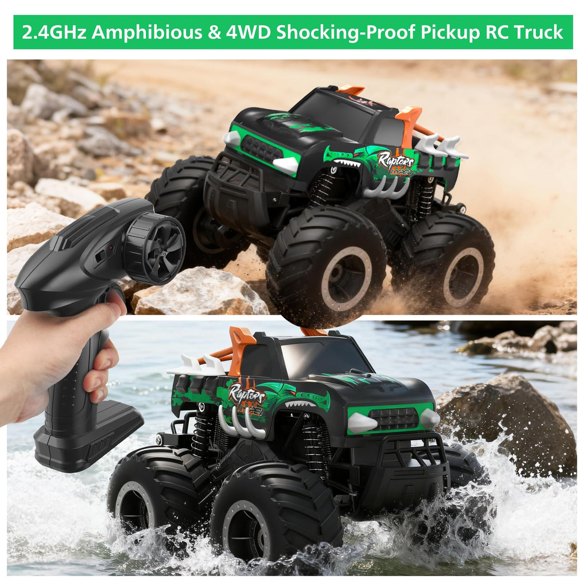 HOMETALL monster truck LED lights illuminate night races