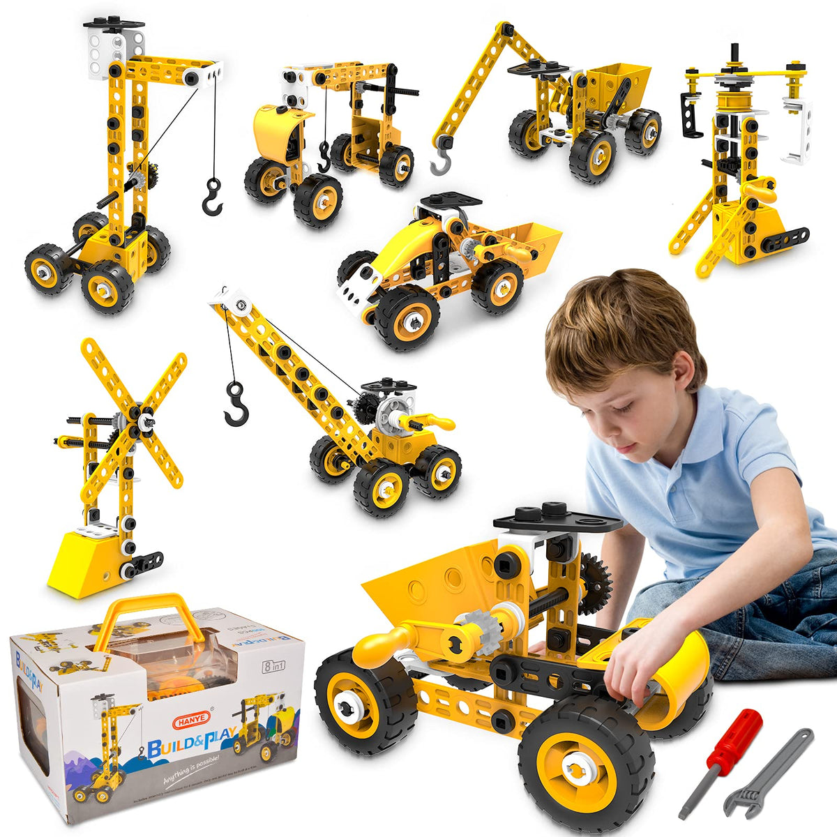 HOMETTER STEM 10in1 bulldozer for hands-on construction play and problem solving