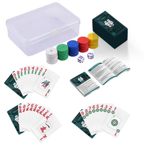 HomeyVenture Mahjong card set in case, portable for travel and game nights.