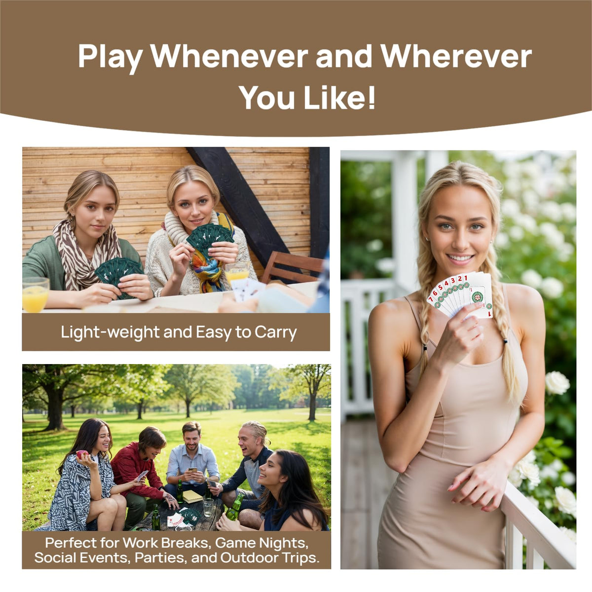 HomeyVenture waterproof Mahjong cards stand up to outdoor use.