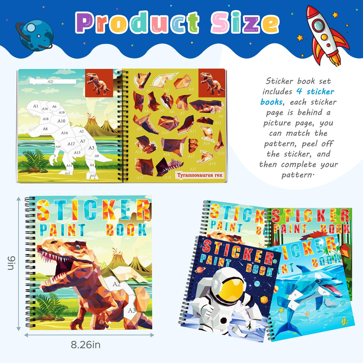 Homicozy astronaut sticker paint book cover sparks imaginative space adventures