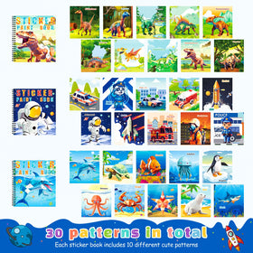 Homicozy ocean animals sticker paint book pages with bright sea creatures