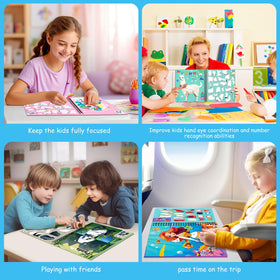 homicozy ocean sticker paint book page—vivid sea life designs boost focus during crafts.