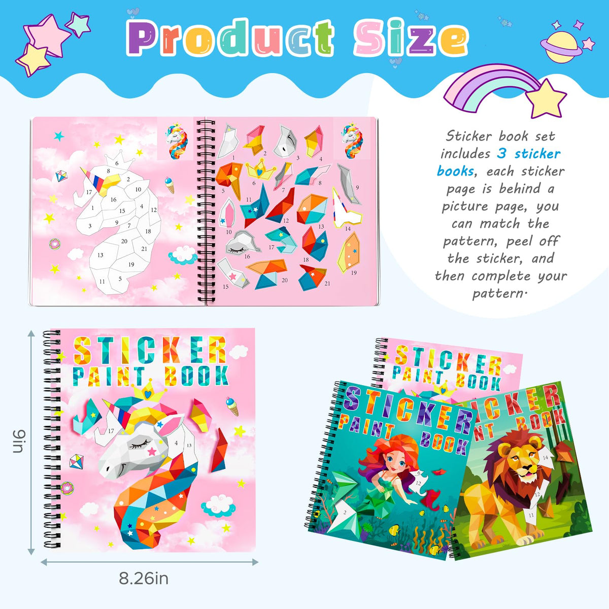 Homicozy animals sticker book helps kids learn animal names through play.