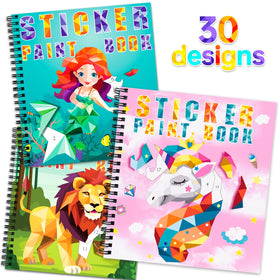 Homicozy unicorn sticker paint book cover sparks imaginative play.