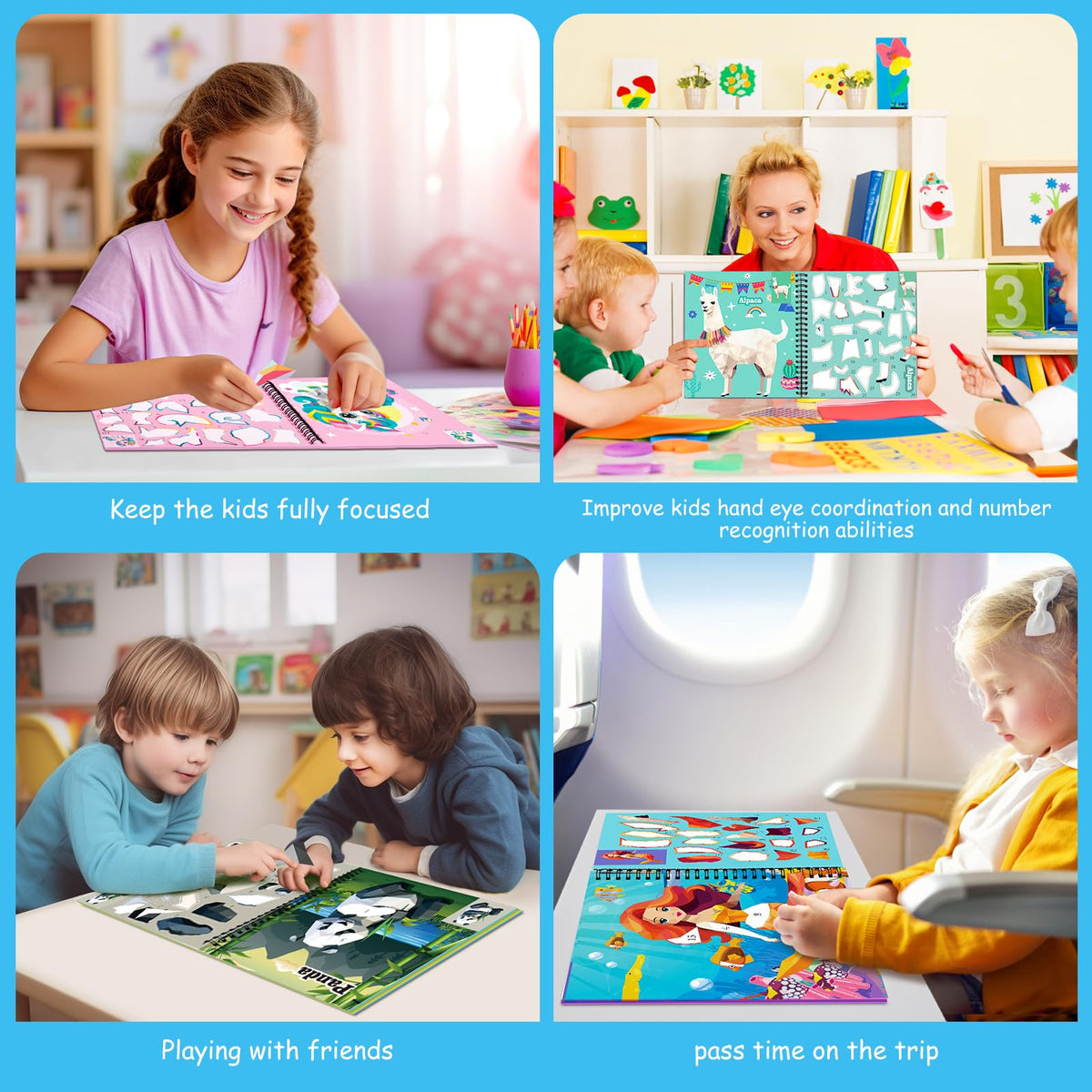 Homicozy peel-and-stick activity offers mess-free crafting at home or travel.