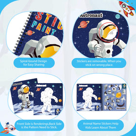 Homicozy tear-out spiral binding closeup demonstrates easy sharing of stickers