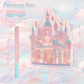 Homie Finds Princess Castle Pinata Set blue spires add color to decor