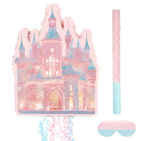 Homie Finds Princess Castle Pinata Set front view, ideal birthday centerpiece