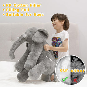 Homily elephant soft breathable fabric delivers a gentle touch for hugs.