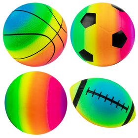 Homotte rainbow sports balls 4-pack ready for outdoor play