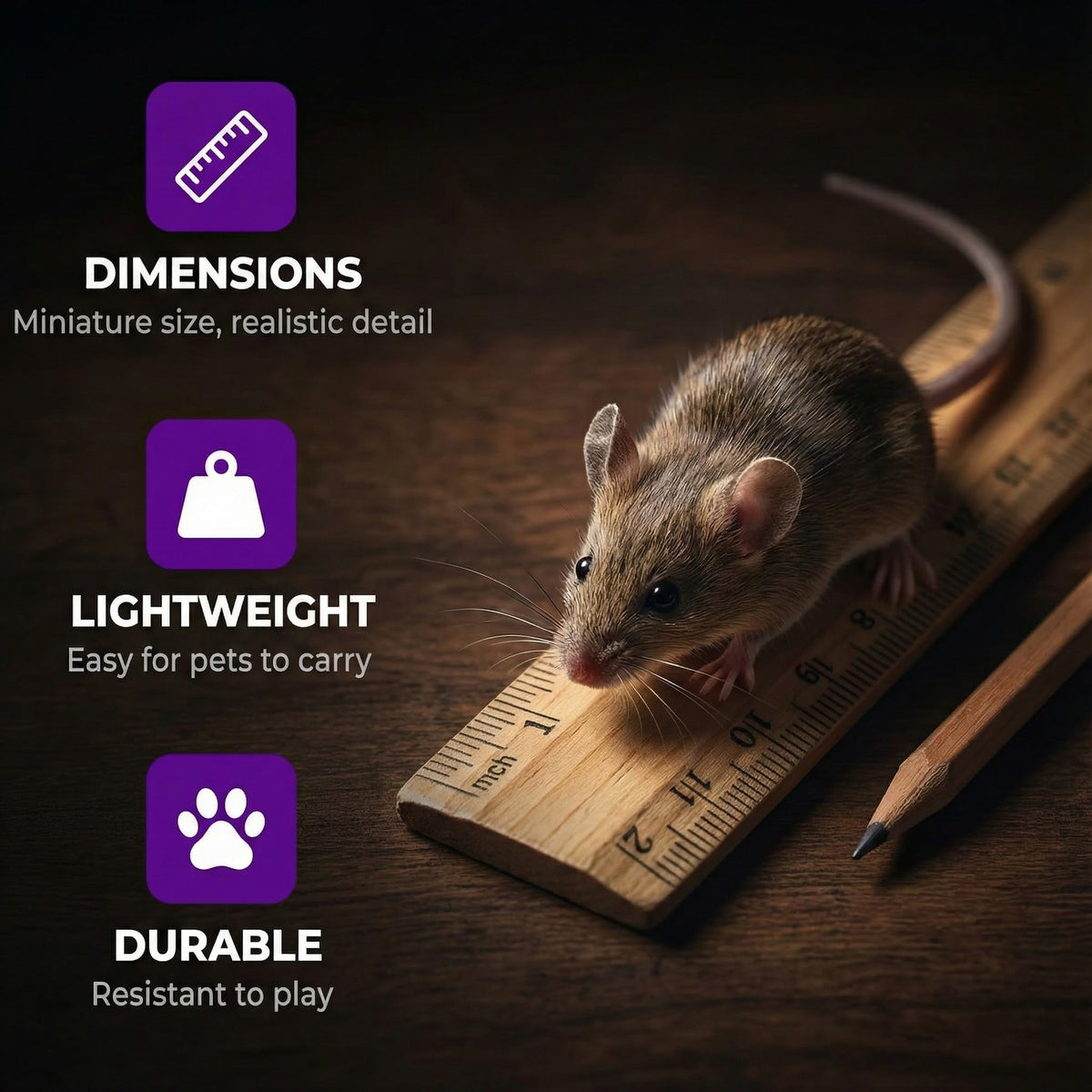 Homoyoyo desktop display mouse figurine enhances seasonal décor and pranks.