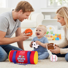 HOMQYTE football plush ball helps hand-eye coordination in playtime