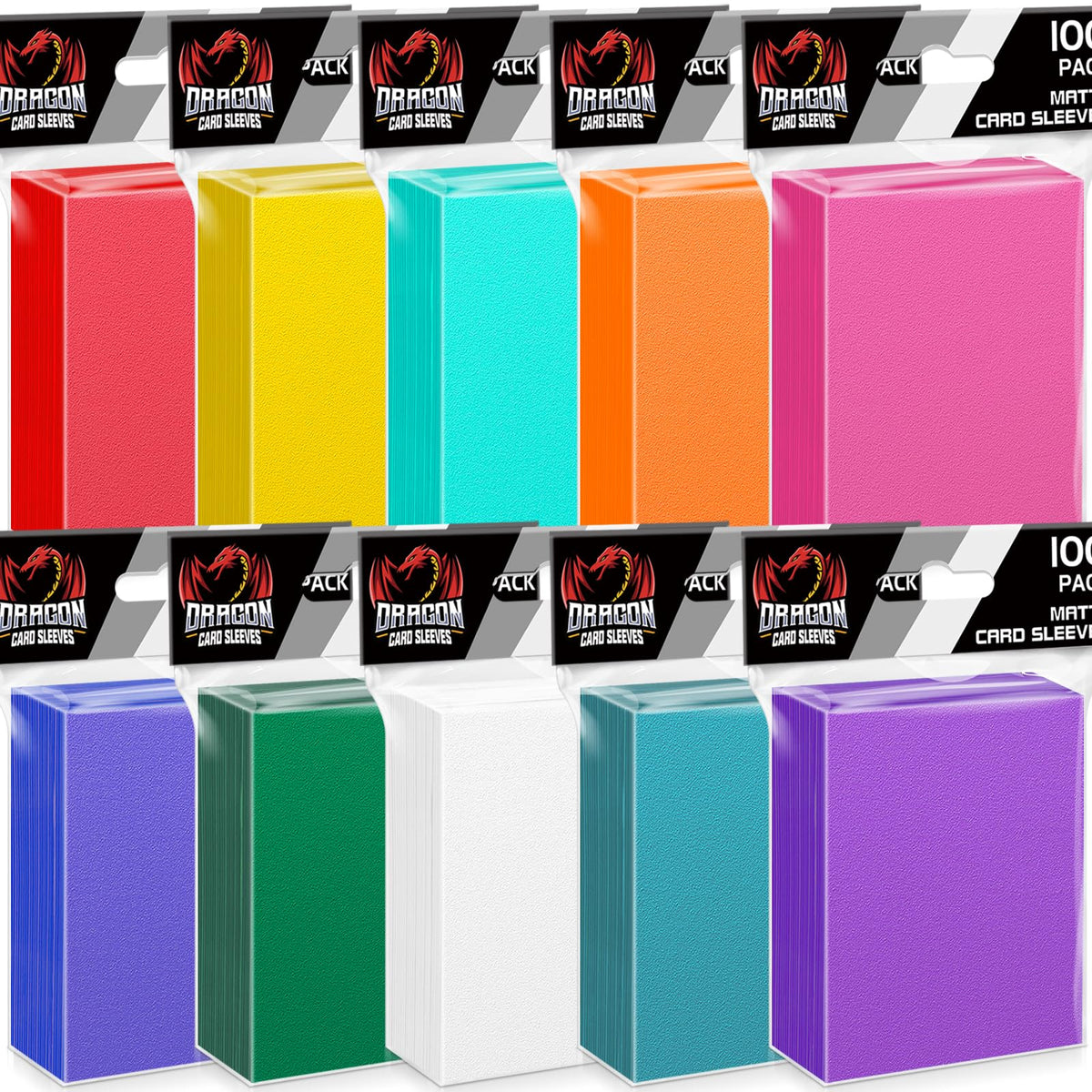 Homthy 1000-count card sleeves collection protects standard cards with durable non-PVC material.
