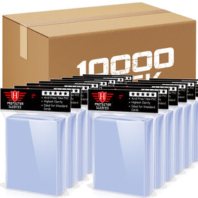 Homthy card sleeves pack shows bulk storage for organized trading card collections.