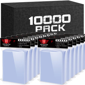 Homthy 10000pcs card sleeves pack for clear protection and organization of trading cards.