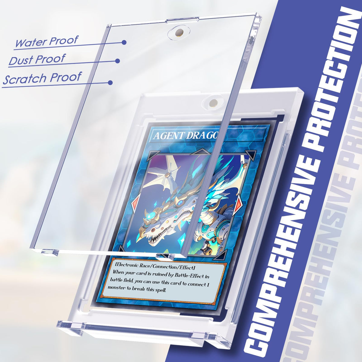 Homthy UV-blocking clear acrylic preserves card color and clarity