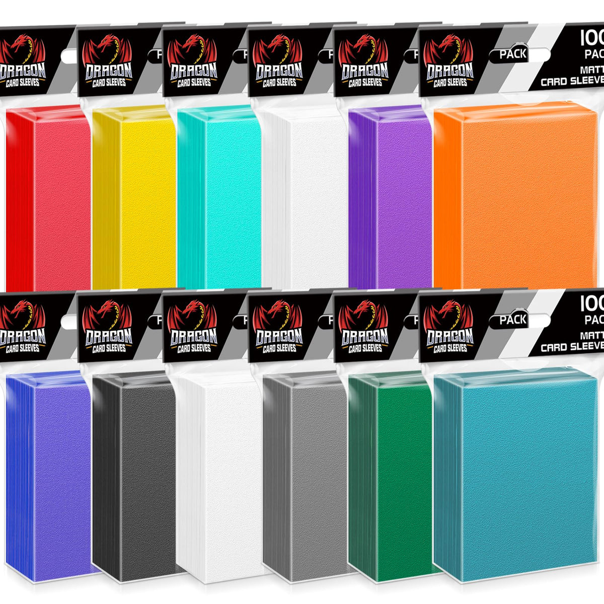 Homthy 1200-count card sleeves pack protects standard trading cards.