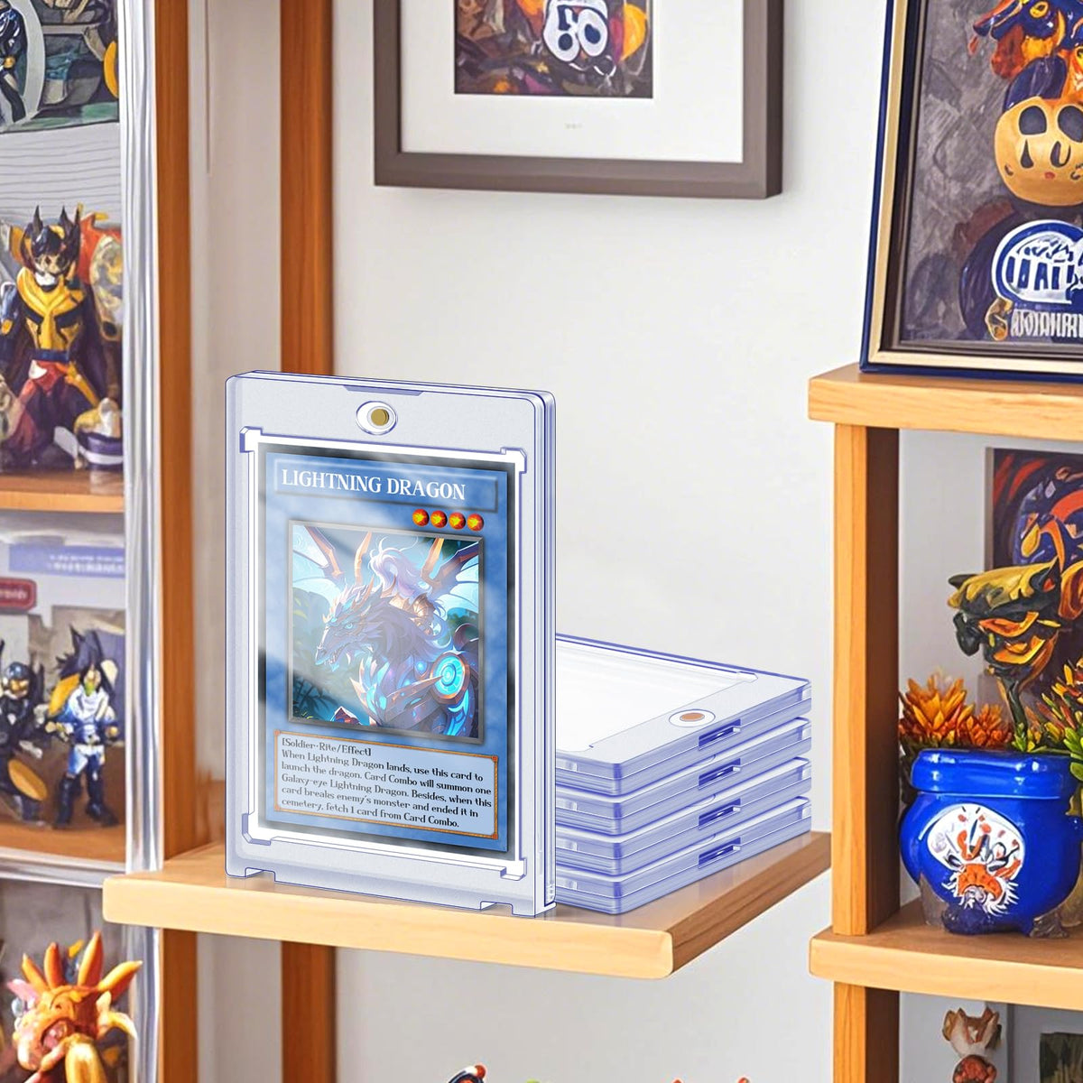 Homthy 35-point acrylic frame keeps cards safe and visible