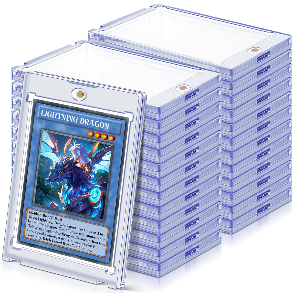 Homthy 50ct magnetic card holder for baseball cards with UV protection