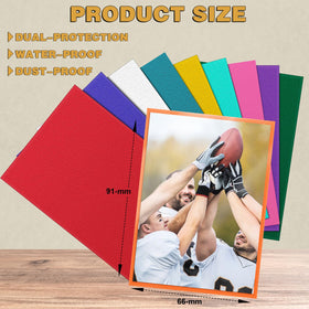 Homthy blue soft card sleeves keep cards visible while protecting from scratches.
