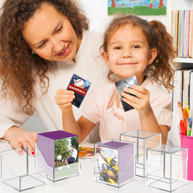 Homthy 8 pack card deck cases compact storage for a neat collection