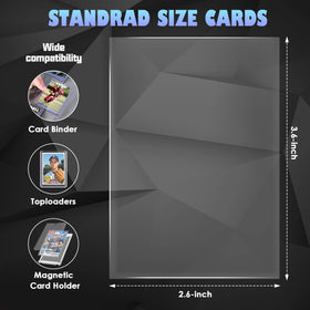 Homthy clear plastic card protectors showcase and protect your trading cards.