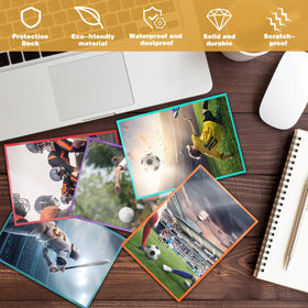 Homthy green soft card sleeves offer clear viewing on glossy side and privacy on matte side.