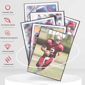 Homthy sleeves glossy side displays card details clearly.