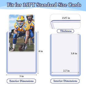 Homthy soft penny sleeves 2.6x3.6 inch protect standard cards