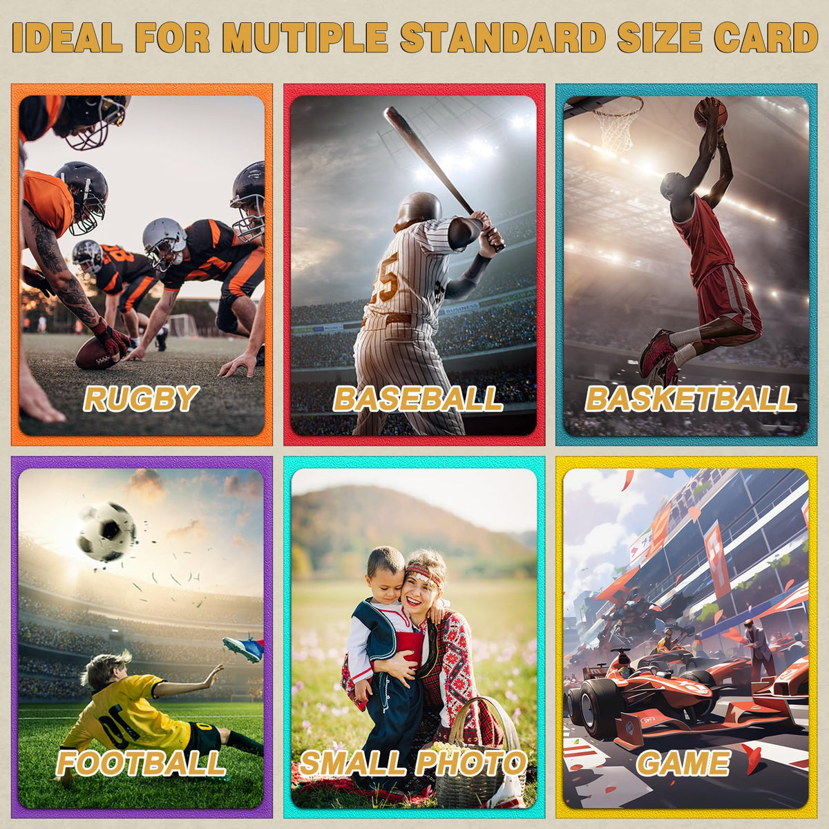 Homthy standard-card sleeves are versatile for MTG, football, and baseball cards.