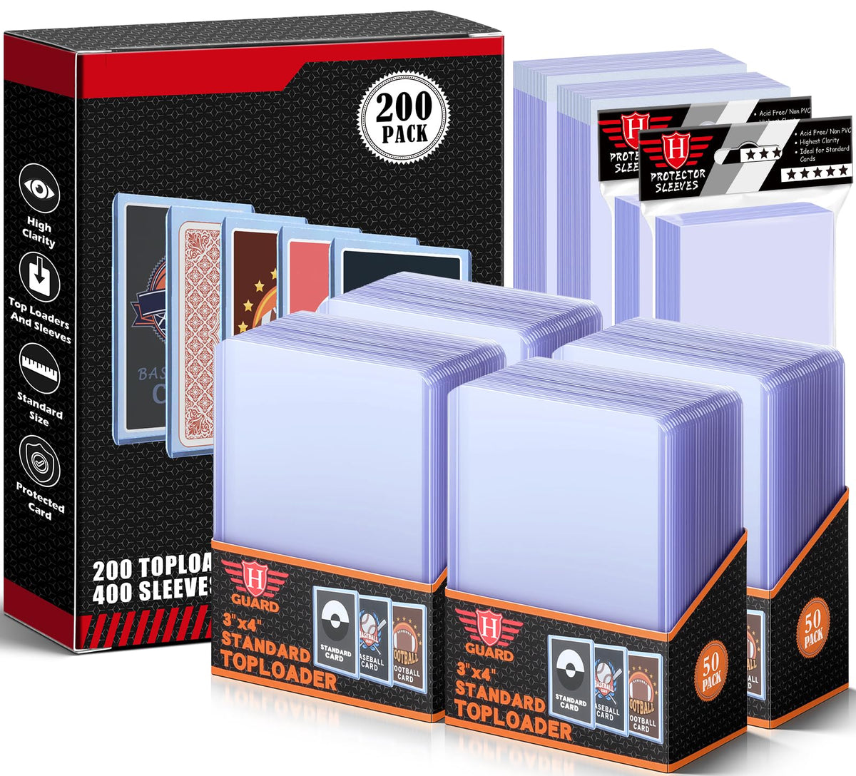 Homthy top-loaders 3x4 inch protectors offer clear display and protection
