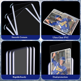 Homthy transparent plastic material offers durable, crystal-clear card visibility