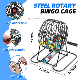 75 bingo calling balls ready for varied game setups.