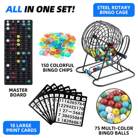 Homwom bingo cards with large print for easy reading.