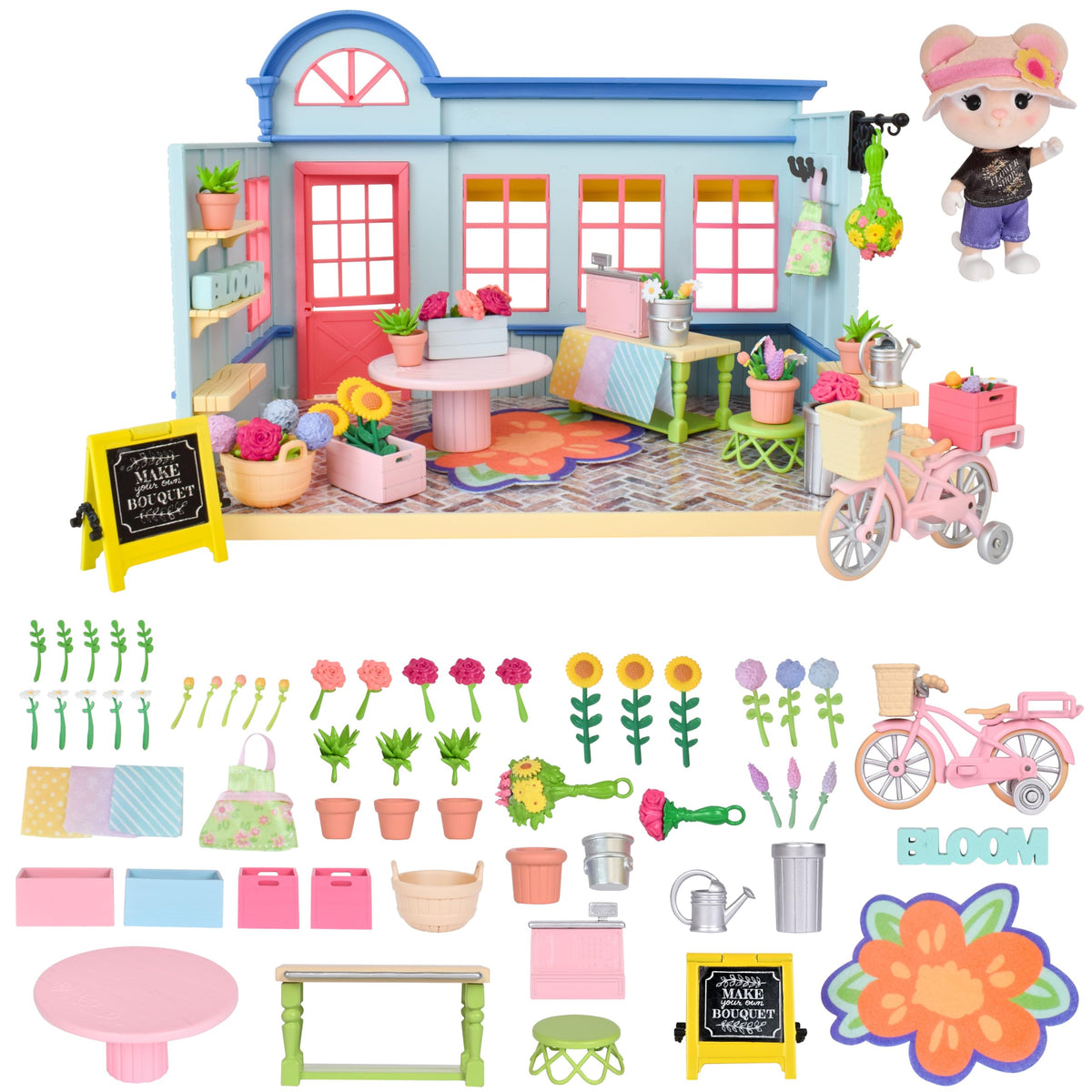 Honey Bee Acres 59-piece set with exclusive figure for imaginative play
