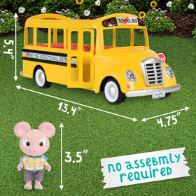 Honey Bee Acres bus tires and steering wheel rotate for realistic movement during play.