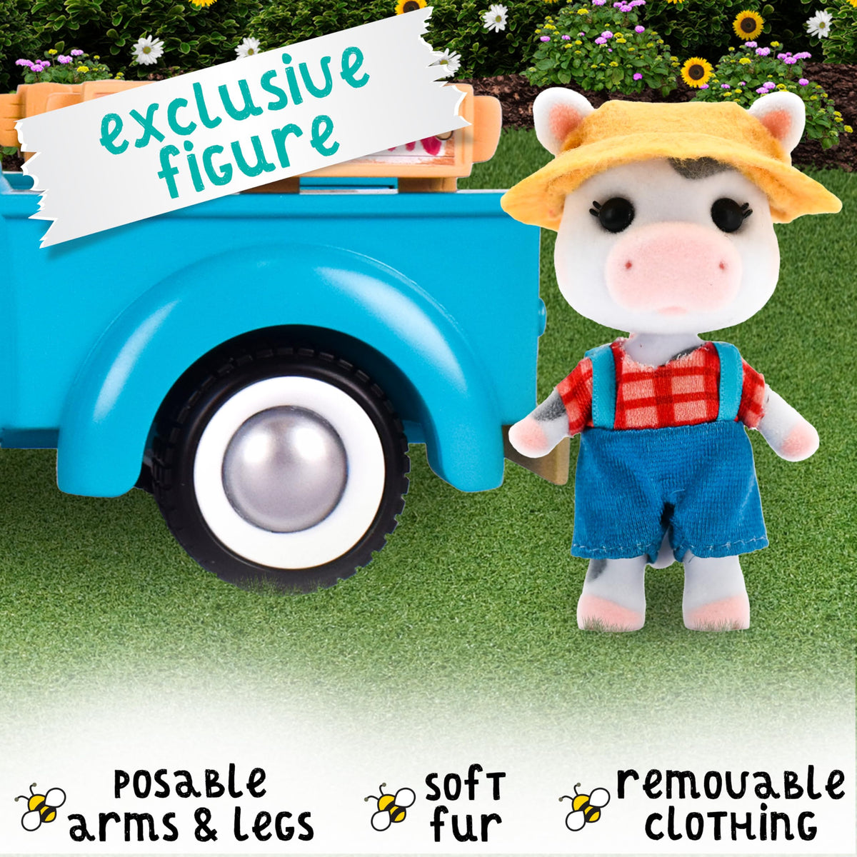Honey Bee Acres Buzzby truck back cargo area ready to haul vegetables