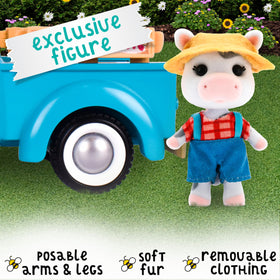 Honey Bee Acres Buzzby truck back cargo area ready to haul vegetables