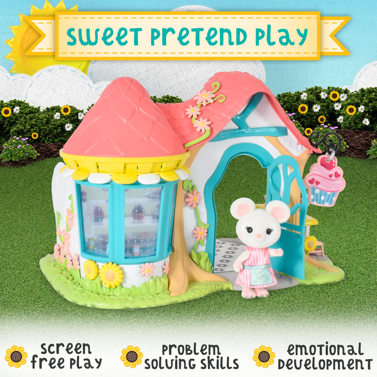 Honey Bee Acres pastry shop front scene ideal for storytelling play areas