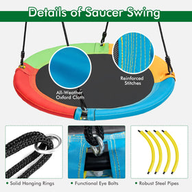 Honey Joy A-frame stand provides stable, durable support for multiple swings