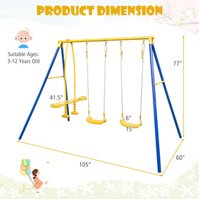 HONEY JOY glider seats letting two kids ride together with comfortable footrests